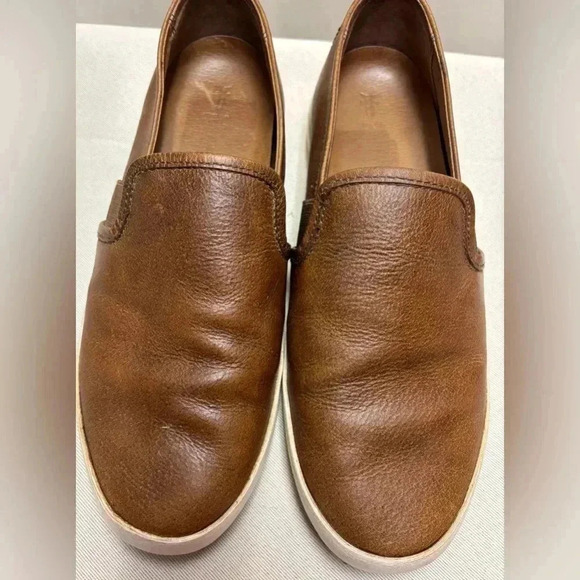 Frye Dylan Womens Brown Cognac Fashion Sneaker Slip On Shoe Size 9 - Picture 2 of 6